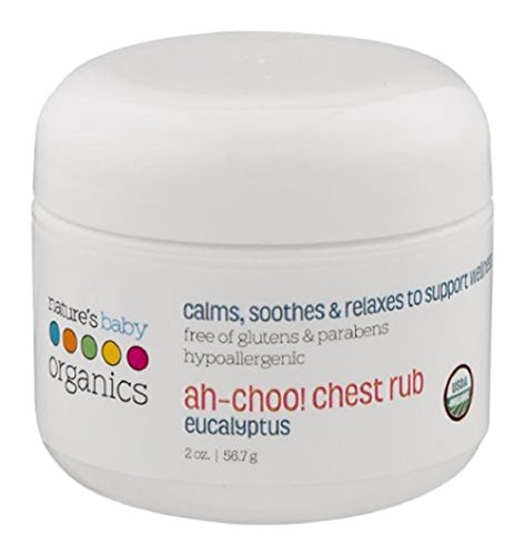 Product Cover Nature's Baby Organics Ah-Choo! Chest/Cold/Vapor Rub, Eucalyptus, 2 oz. | Soothing Breathing Relief for Babies, Kids, & Adults! Natural for Sinus Congestion & Flus| No Synthetics, Glutens, Parabens