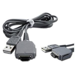 Product Cover USB VMC-MD1 VMCMD1 - Cable Cord Lead Wire for Sony Cyber-Shot DSC-W55, W80, W85, W90, W110, W120, W130, W150, W170, W200, W300, W370, WX1 Digital Camera Cable - 4.5 Feet Grey - Bargains Depot®