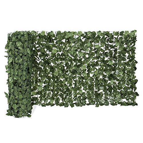 Product Cover Best Choice Products 94x39in Artificial Faux Ivy Hedge Privacy Fence Wall Screen, Leaf and Vine Decoration for Outdoor Decor, Garden, Yard - Green