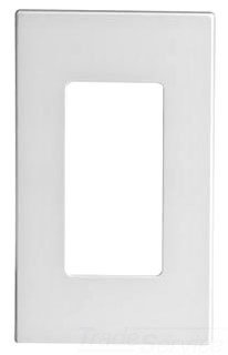 Product Cover Leviton 80301-SW 1-Gang Decora Plus Wallplate Screwless Snap-On Mount, White, 20-Pack