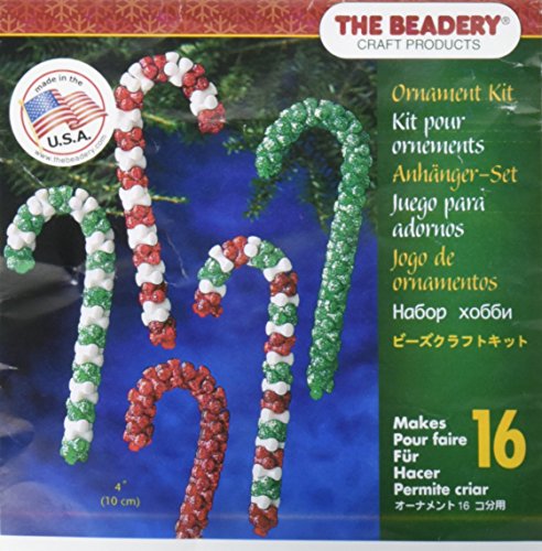 Product Cover Beadery Holiday Beaded Ornament Kit, Candy Cane Assortment