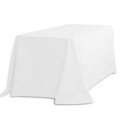 Product Cover LinenTablecloth 90 x 156-Inch Rectangular Polyester Tablecloth White