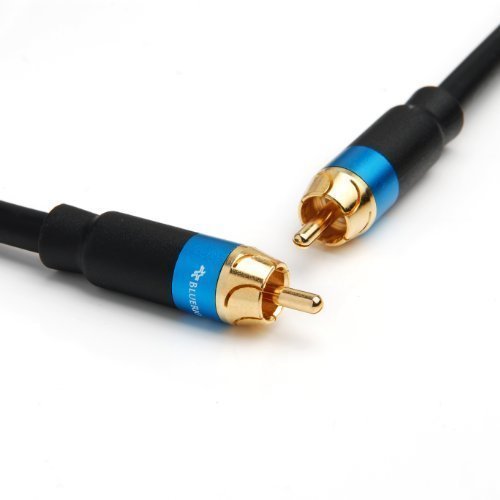 Product Cover BlueRigger Dual Shielded Subwoofer Audio RCA Cable with Gold Plated connectors (8 Feet / 2.4 Meters)