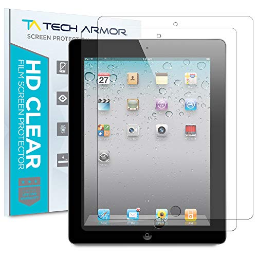 Product Cover Tech Armor iPad Screen Protector, Anti-Glare/Anti-Fingerprint Apple iPad 4 / 3 / 2 / 1 [NOT IPAD AIR] Film Screen Protector [2-Pack]