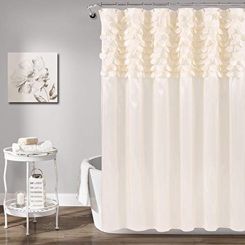 Product Cover Lush Decor Lillian Shower Curtain | Textured Shimmer Circle Design Bathroom, 72