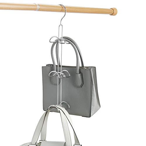 Product Cover InterDesign Classico Steel Hook Hanging Closet Organizer for Purses, Handbags, Satchels, Backpacks, Scarves, Pashminas, Slings, Closet Accessories - 6 Hooks, Chrome