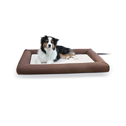 Product Cover K&H Pet Products Deluxe Lectro-Soft Outdoor Heated Bed Large Chocolate/Tan 34.5