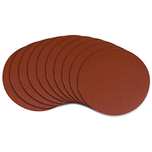 Product Cover POWERTEC 110350 9-Inch PSA 100 Grit Aluminum Oxide Self Stick Sanding Disc, 10-Pack