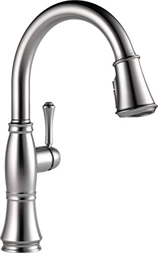 Product Cover Delta Cassidy Single-Handle Kitchen Pull-Down Faucet with Magnetic Docking Spray Head, Arctic Stainless 9197-AR-DST