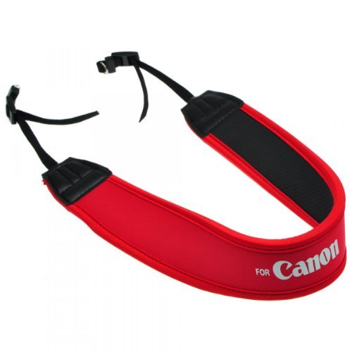 Product Cover EarlyBirdSavings Red Neoprene Comfort Camera Padded Shoulder Neck Strap For Canon Camera