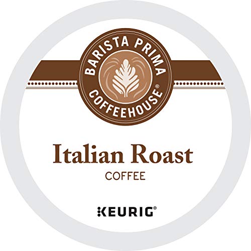 Product Cover Barista Prima Coffeehouse Italian Roast Coffee K-Cup for Keurig Brewers, Italian Roast Coffee (Count of 96) - Packaging May Vary