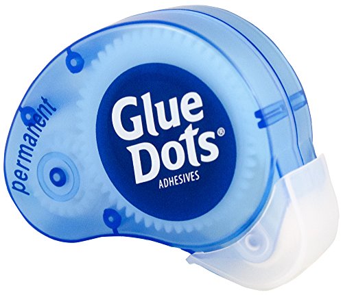 Product Cover Glue Dots Permanent Dot N' Go Dispensers, Set of 6 Complete Dispensers, Each with 200 (.375 Inch) Permanent Adhesive Dots, 1200 Dots/Pack (11346-AMZ)
