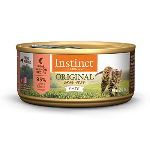 Product Cover Instinct Original Grain Free Real Salmon Recipe Natural Wet Canned Cat Food by Nature's Variety, 5.5 oz. Cans (Case of 12)