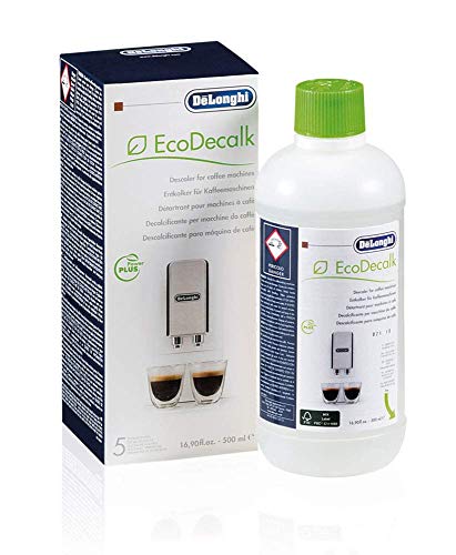 Product Cover De'Longhi EcoDecalk Descaler, Eco-Friendly Universal Descaling Solution for Coffee & Espresso Machines, 16.90 oz (5 uses)