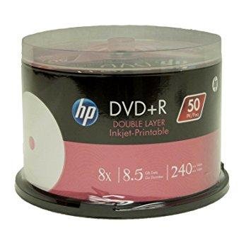 Product Cover Hp DVD+R Dl Double Layer 8X 8.5Gb White Inkjet Printable 50 Pack in Spindle