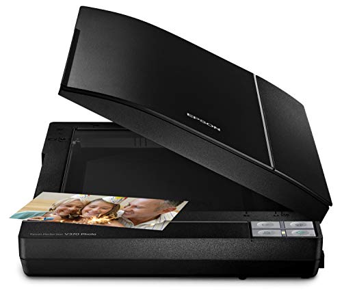 Product Cover Epson B11B207221 Perfection V370 Color Photo, Image, Film, Negative & Document Scanner with scan-to-cloud & 4800 x 9600 dpi