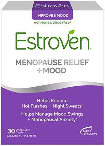 Product Cover Estroven Stress Plus Mood & Memory | Menopause Relief Dietary Supplement | Safe Multi-Symptom Relief | Helps Reduce Hot Flashes & Night Sweats* | Helps Manage Daily Stress & Mood* | 30 Caplets