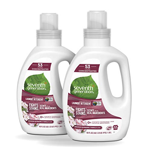 Product Cover Seventh Generation Natural Laundry Detergent Geranium Blossoms and Vanilla 106 loads (2pk 40oz ea)