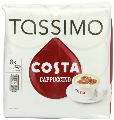 Product Cover TASSIMO Costa Cappuccino 16 T DISCs, (Large Cup Size) 8 Servings