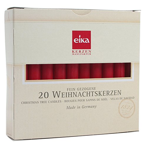 Product Cover Eika 20 Pieces Christmas Tree Candle Set Made in Germany High 10.5 Cms Red