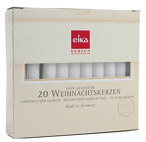 Product Cover Eika 20 Pieces Christmas Tree Candle Set Made in Germany High 10.5 centimeters White