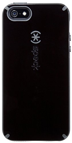 Product Cover Speck Products CandyShell Glossy Case for iPhone 5, Retail Packaging, Black/Slate Grey