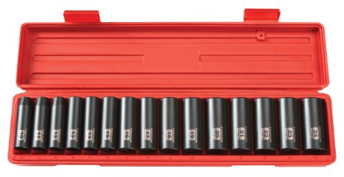 Product Cover TEKTON 1/2 Inch Drive Deep 6-Point Impact Socket Set, 15-Piece (10-24 mm) | 4883