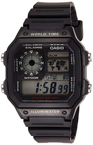 Product Cover Casio Men's AE1200WH-1A World Time Multifunction Watch