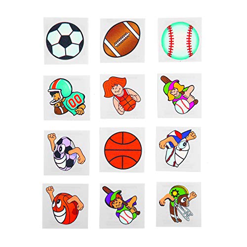 Product Cover Fun Express Sports Tattoos (72 pieces) Party Favors, Youth Sports & Activities