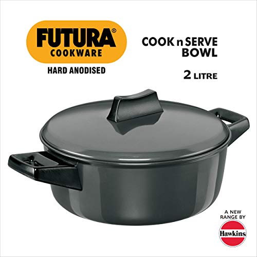 Product Cover Hawkins/Futura L62 Hard Anodised Cook and Serve Stewpot/Bowl, 2-Liter