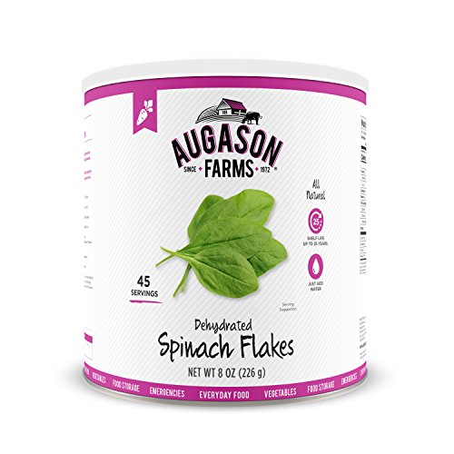 Product Cover Augason Farms Dehydrated Spinach Flakes 8 oz No. 10 Can