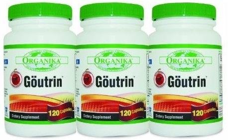 Product Cover Goutrin THREE BOTTLES -Uric Acid Neutralizer for Gout (3x120 = 360 Capsules) Brand: Organika