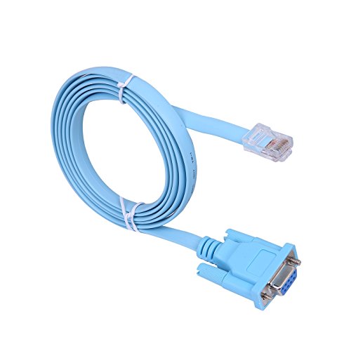 Product Cover HDE 9-Pin DB9 Serial RS232 Port to RJ45 Cat5 Ethernet LAN Rollover Console Cable Switch Line