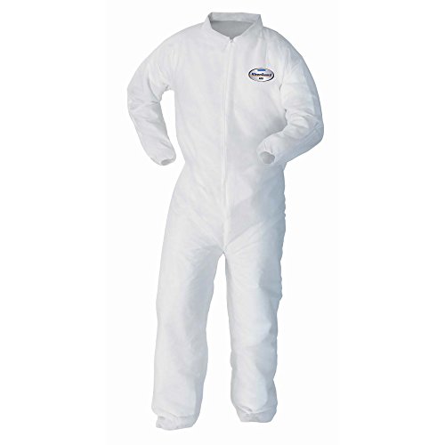 Product Cover Kimberly-Clark Professional Kimberly-Clark KleenGuard A10 Polypropylene Light Duty Disposable Coverall, Elastic Wrist, White, Size XL (Case of 25)