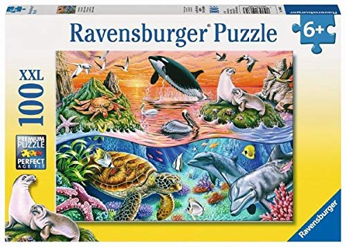 Product Cover Ravensburger Beautiful Ocean 100 Piece Jigsaw Puzzle for Kids - Every Piece is Unique, Pieces Fit Together Perfectly