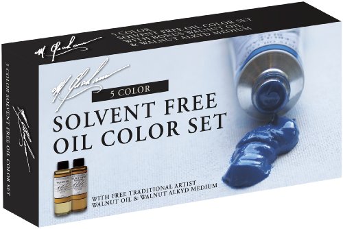 Product Cover M. Graham Tube Oil Paint Basic Color 5-Color Set with Walnut Alkyd and Walnut Oil Medium, 1.25-Ounce (GRM-11-SET)