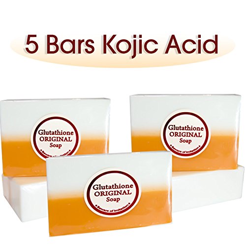 Product Cover 5 Bars Kojic Acid & Glutathione Dual Whitening/bleaching Soap