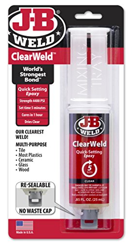 Product Cover J-B Weld 50112 ClearWeld Quick-Setting Epoxy Syringe - Clear - 25 ml