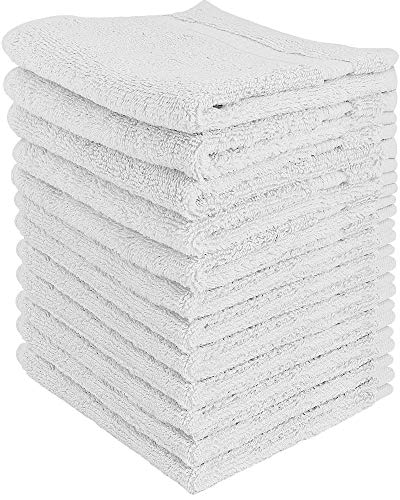 Product Cover Utopia Towels Cotton Washcloths, 12 Pack, 600 GSM, White