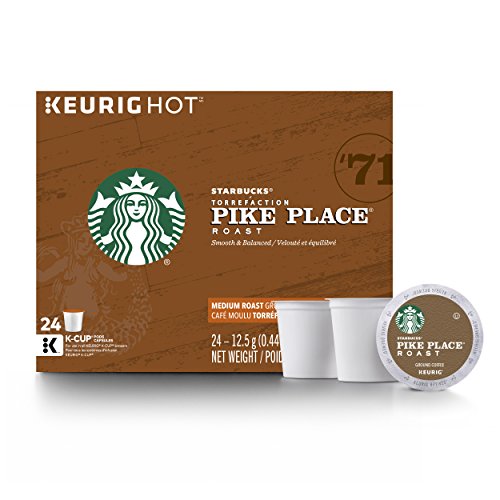 Product Cover Starbucks Pike Place Roast Medium Roast Single Cup Coffee for Keurig Brewers, 24 Count (Pack of 4)