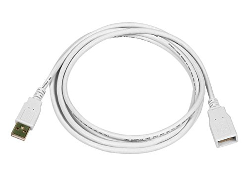 Product Cover Monoprice 6-Feet USB 2.0 A Male to A Female Extension 28/24AWG Cable (Gold Plated), White (108606)