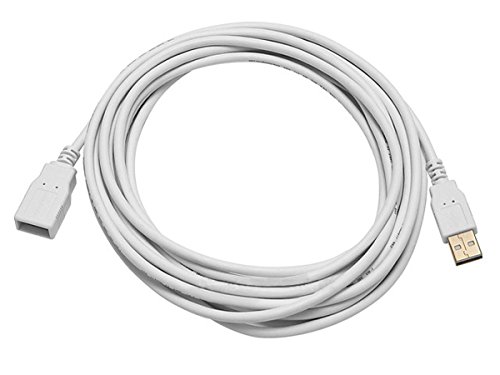 Product Cover Monoprice 15-Feet USB 2.0 A Male to A Female Extension 28/24AWG Cable (Gold Plated), White (108608)