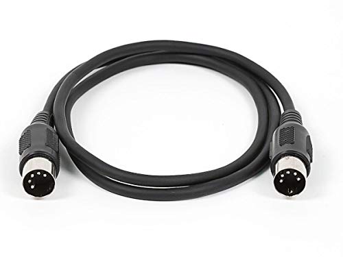 Product Cover Monoprice MIDI Cable - 3 Feet - Black with Keyed 5-pin DIN Connector, Molded Connector Shells