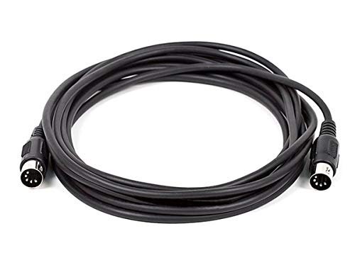 Product Cover Monoprice MIDI Cable - 20 Feet - Black with Keyed 5-pin DIN Connector, Molded Connector Shells
