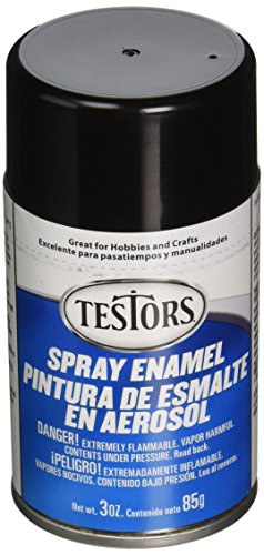 Product Cover Testors TENAMEL-1247 Aerosol Enamel Paint, 3-Ounce, Gloss Black