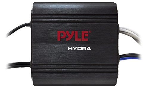Product Cover Pyle 2-Channel Marine Amplifier Receiver - Waterproof and Weatherproof Audio Subwoofer for Boat Stereo Speaker & Other Watercraft - 400 Watt Power, Wired RCA, AUX and MP3 Audio Input Cable