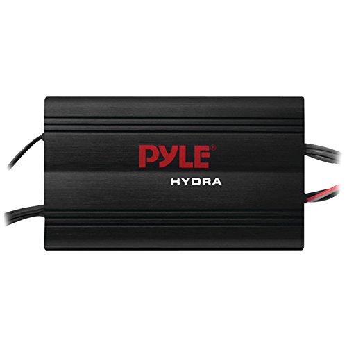 Product Cover Pyle Hydra Marine Amplifier - Upgraded Elite Series 800 Watt 4 Channel Micro Amplifier - Waterproof, GAIN Level Controls, RCA Stereo Input, 3.5mm Jack, MP3 & Volume Control (PLMRMP3B)