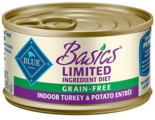 Product Cover Blue Buffalo Basics Grain Free Turkey & Potato Entree Wet Cat Food, 3 oz Can, Pack of 24
