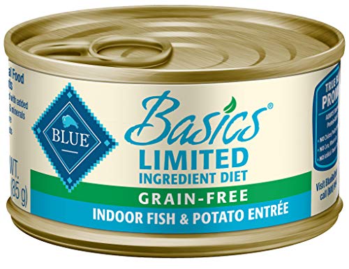 Product Cover Blue Buffalo Basics Cat Fish & Potato Entree Wet Cat Food, 3 oz Can, Pack of 24