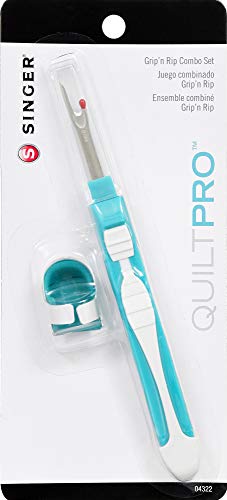 Product Cover Singer QuiltPro Grip N Rip Combo Set Seam Ripper and Thimble, 6-Inch